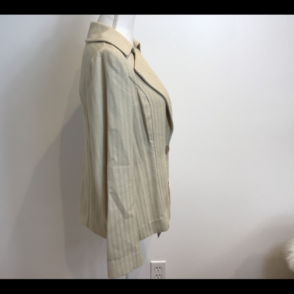 VALENTINO ROMA NWT NUDE TEXTURED BLAZER JKT SZ 10 - Picture 4 of 12